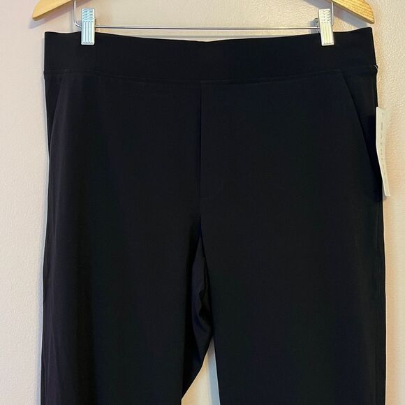 Athleta Brooklyn Mid Rise Ankle Pant Stretch Athleisure Travel New Black Sz 12 - Picture 9 of 15